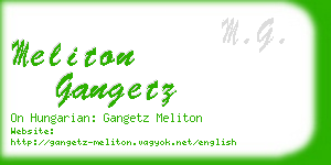 meliton gangetz business card